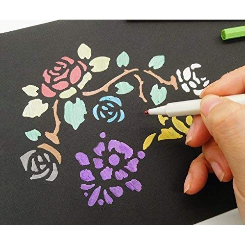 PuTwo Metallic Markers, 10 Assorted Colors Water Proof Metallic Pa...