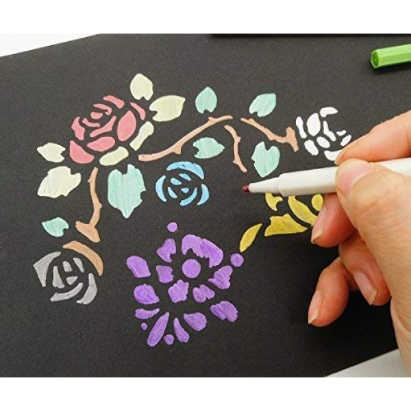 PuTwo Metallic Markers, 10 Assorted Colors Water Proof Metallic Pa...