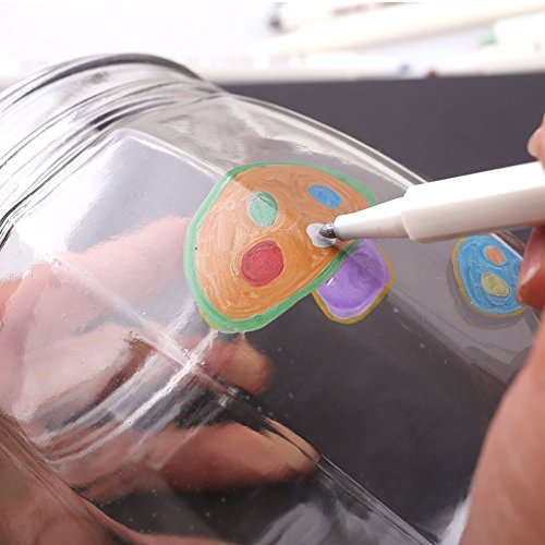 PuTwo Metallic Markers, 10 Assorted Colors Water Proof Metallic Pa...