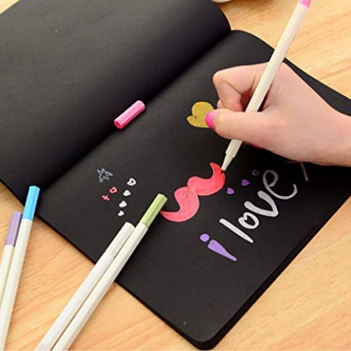 PuTwo Metallic Markers, 10 Assorted Colors Water Proof Metallic Pa...