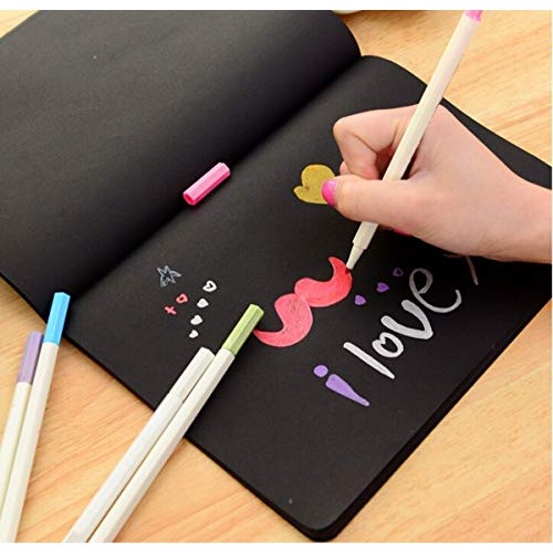 PuTwo Metallic Markers, 10 Assorted Colors Water Proof Metallic Pa...