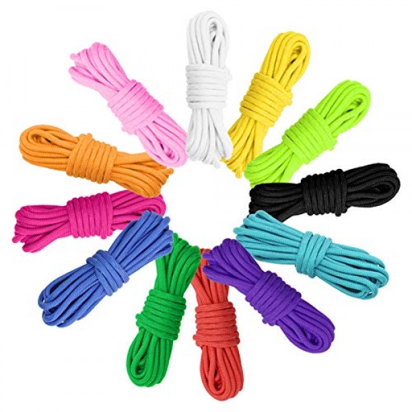 Paracord Cord 550 Multifunction Paracord Ropes 12 Colors 10 Feet,T...