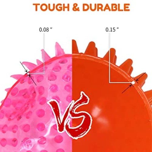 Pweituoet 4.5” Heavy Duty Squeaky Dog Balls for Medium Large Dogs,...