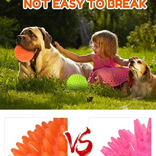 Pweituoet 4.5” Heavy Duty Squeaky Dog Balls for Medium Large Dogs,...