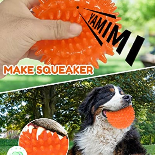 Pweituoet 4.5” Heavy Duty Squeaky Dog Balls for Medium Large Dogs,...