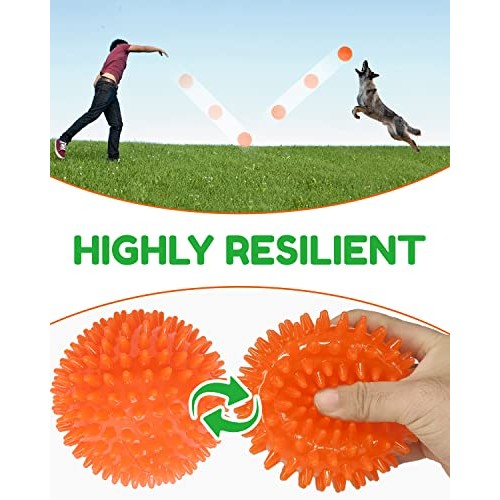 Pweituoet 4.5” Heavy Duty Squeaky Dog Balls for Medium Large Dogs,...