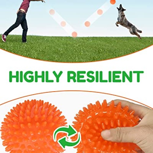 Pweituoet 4.5” Heavy Duty Squeaky Dog Balls for Medium Large Dogs,...