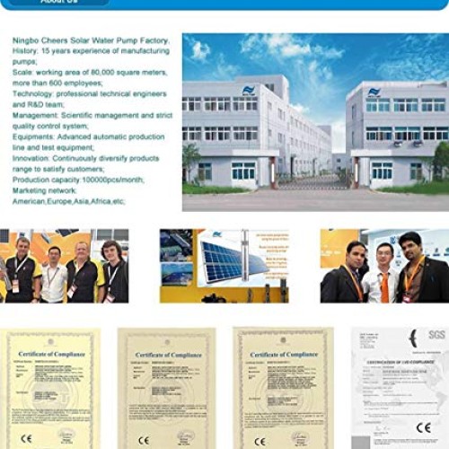 PWS Stainless 316 Solar Water Pump Kit, Solar Borehole Pump,, JS3-...