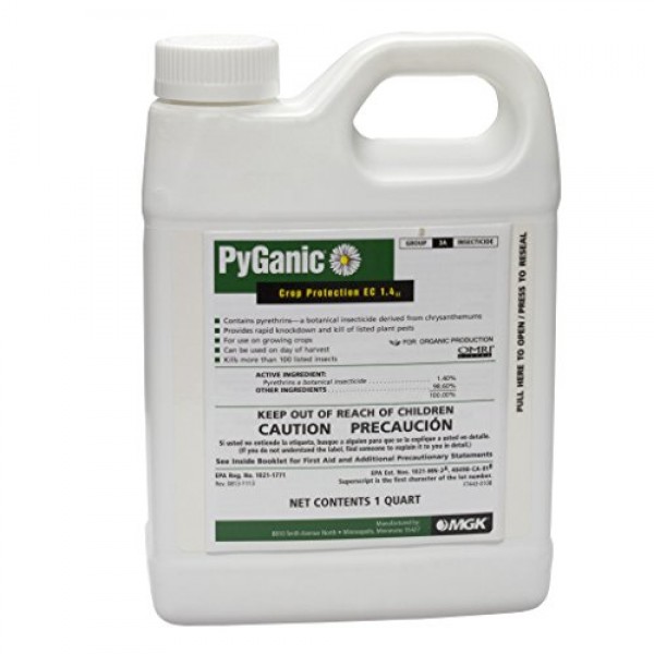 Insecticide Organic Pyganic 1.4% Pyrethrin 1 Quart Size by Davids ...