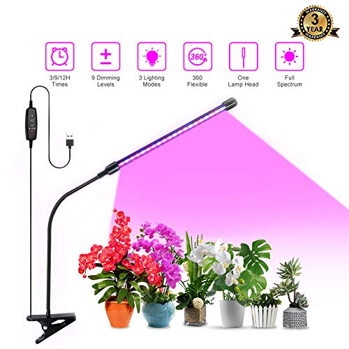 Grow Light Plant Light 20W Growing Lamp 9 Dimmable Level Full Spec...
