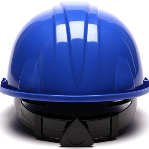 Pyramex Cap Style 4 Point Ratchet Suspension Hard Hat with Rain Tr...
