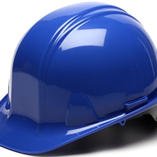 Pyramex Cap Style 4 Point Ratchet Suspension Hard Hat with Rain Tr...
