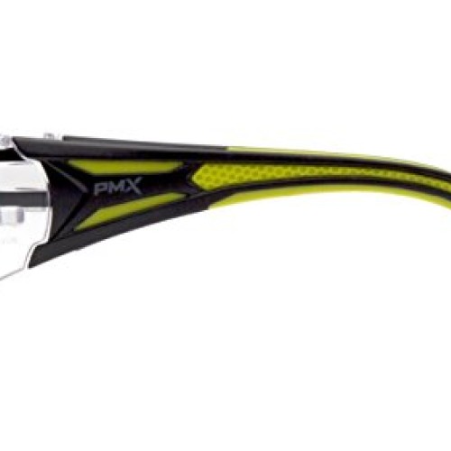 Pyramex Endeavor Plus Durable Safety Glasses, Black/Green Frame, C...