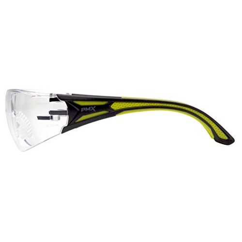 Pyramex Endeavor Plus Durable Safety Glasses, Black/Green Frame, C...