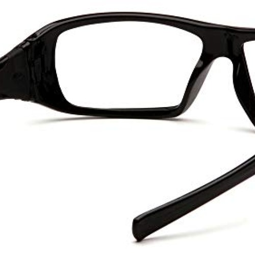Pyramex Goliath Safety Eyewear, Black Frame, Clear Lens