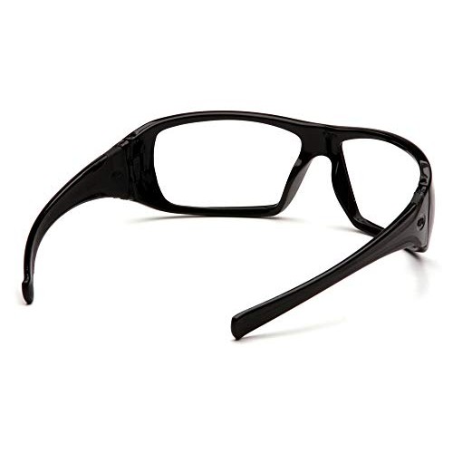 Pyramex Goliath Safety Eyewear, Black Frame, Clear Lens