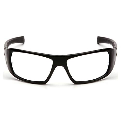 Pyramex Goliath Safety Eyewear, Black Frame, Clear Lens
