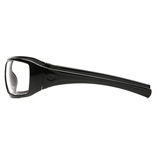 Pyramex Goliath Safety Eyewear, Black Frame, Clear Lens