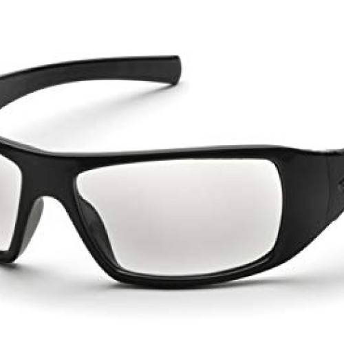 Pyramex Goliath Safety Eyewear, Black Frame, Clear Lens