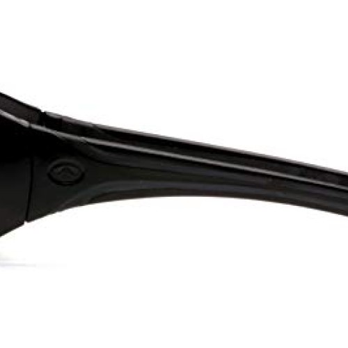 Pyramex Goliath Safety Eyewear, Black Frame, Silver Mirror Lens