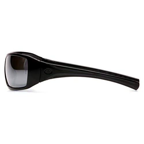 Pyramex Goliath Safety Eyewear, Black Frame, Silver Mirror Lens