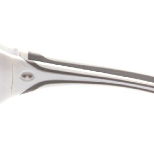 Pyramex Goliath Safety Eyewear, White Frame, Ice Blue Mirror Lens