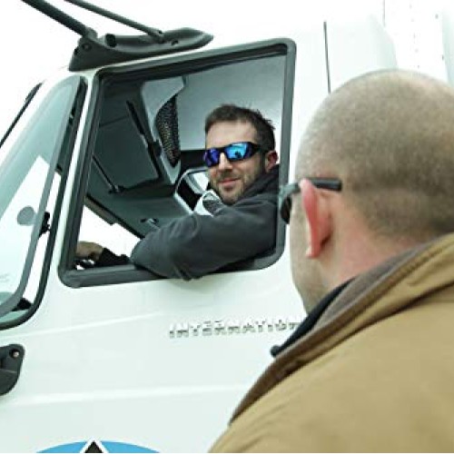 Pyramex Goliath Safety Eyewear, White Frame, Ice Blue Mirror Lens