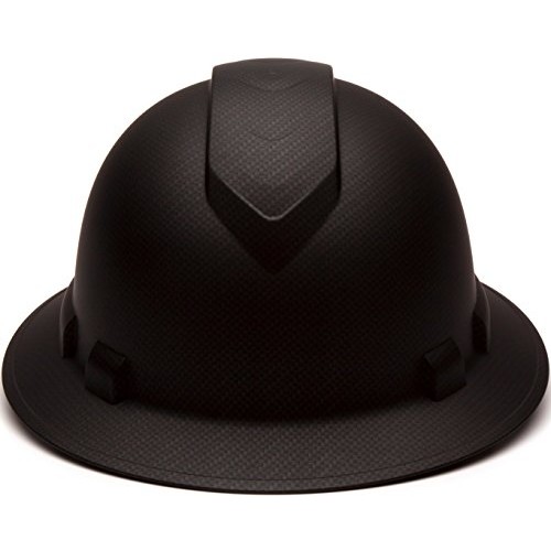 Pyramex Ridgeline Full Brim Hard Hat, 4-Point Ratchet Suspension, ...