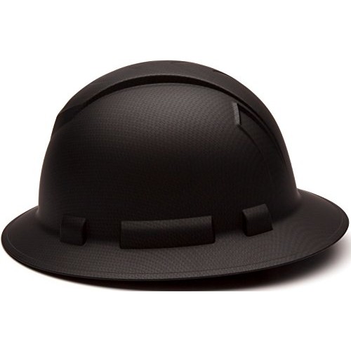 Pyramex Ridgeline Full Brim Hard Hat, 4-Point Ratchet Suspension, ...