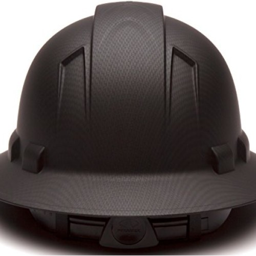 Pyramex Ridgeline Full Brim Hard Hat, 4-Point Ratchet Suspension, ...