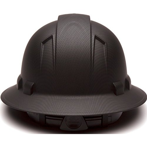 Pyramex Ridgeline Full Brim Hard Hat, 4-Point Ratchet Suspension, ...