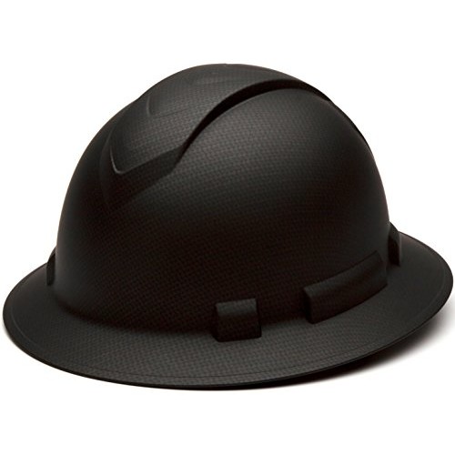 Pyramex Ridgeline Full Brim Hard Hat, 4-Point Ratchet Suspension, ...
