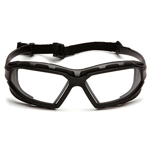 Pyramex Safety Highlander XP Eyewear, Black-Gray Frame/Clear Anti-...