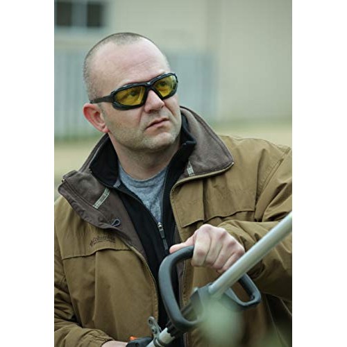 Pyramex Safety Highlander XP Eyewear, Black-Gray Frame/Clear Anti-...