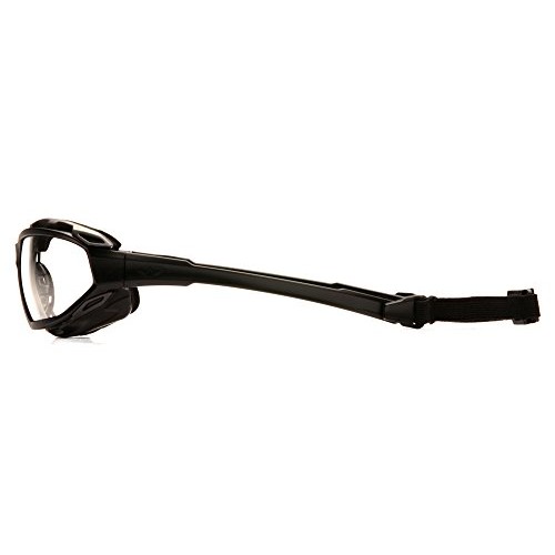 Pyramex Safety Highlander XP Eyewear, Black-Gray Frame/Clear Anti-...