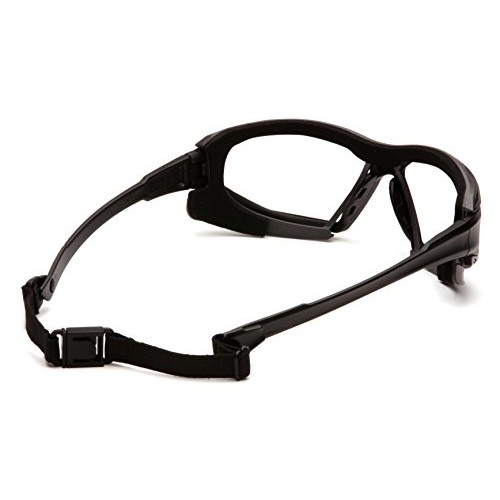 Pyramex Safety Highlander XP Eyewear, Black-Gray Frame/Clear Anti-...