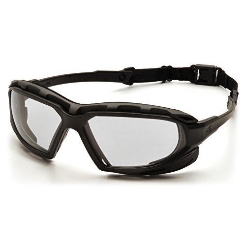 Pyramex Safety Highlander XP Eyewear, Black-Gray Frame/Clear Anti-...