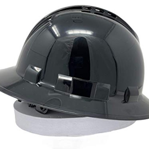 Pyramex Safety Ridgeline Full Brim Hard Hat, Vented, 4 Point Ratch...