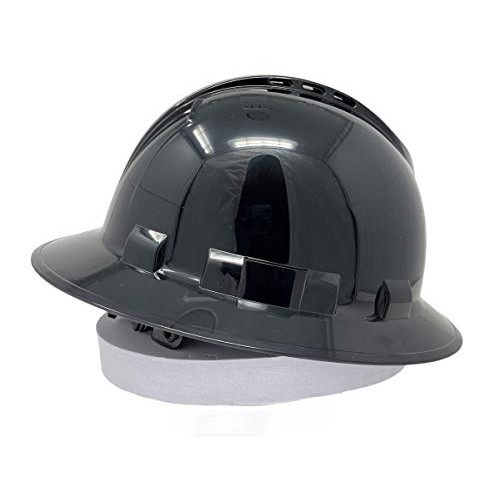 Pyramex Safety Ridgeline Full Brim Hard Hat, Vented, 4 Point Ratch...