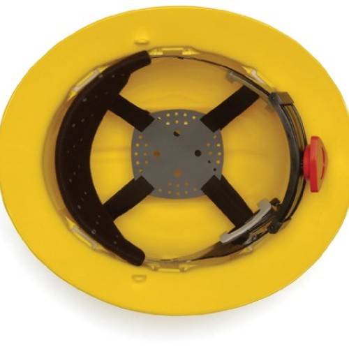 Pyramex Safety SL Series Full Brim Hard Hat, 4-Point Ratchet Suspe...