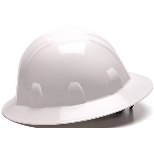 Pyramex Safety SL Series Full Brim Hard Hat, 4-Point Ratchet Suspe...