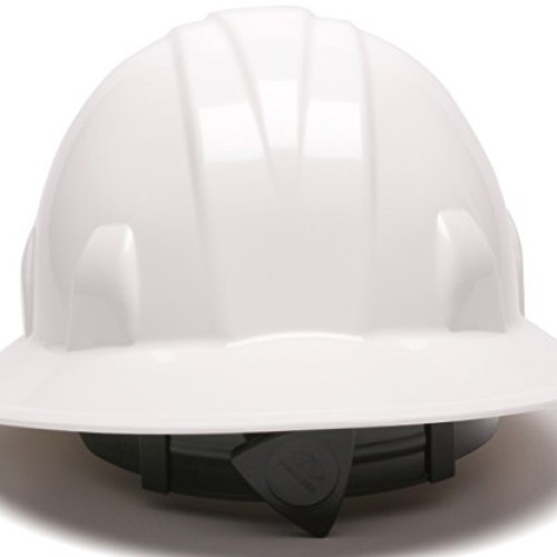 Pyramex Safety SL Series Full Brim Hard Hat, 4-Point Ratchet Suspe...
