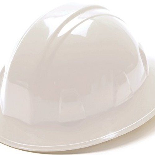 Pyramex Safety SL Series Full Brim Hard Hat, 4-Point Ratchet Suspe...