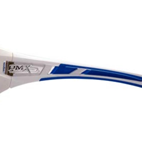 Pyramex Velar Safety Glasses, White-Blue Frame/Ice Blue Mirror Lens