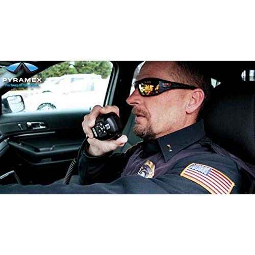 Pyramex Velar Safety Glasses, White-Blue Frame/Ice Blue Mirror Lens