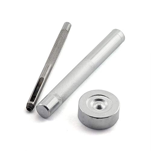 PZRT 100 Sets 6mm Double Cap Rivets with Tools for Leather Craft R...