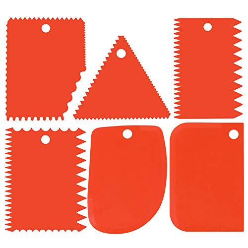 PZRT 6pcs Plastic Clay Scraper Set Scraping Handle Carved Soft Cla...
