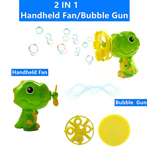 Q-BABY Dinosaur Bubble , Bubble Blower with 2 Bubble Solution, ...
