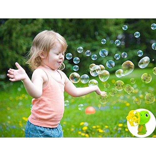 Q-BABY Dinosaur Bubble , Bubble Blower with 2 Bubble Solution, ...
