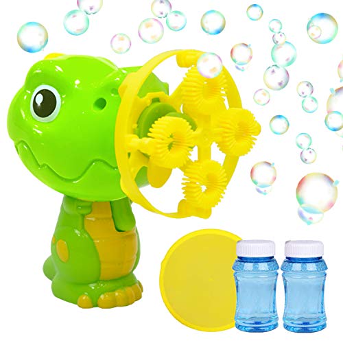 Q-BABY Dinosaur Bubble , Bubble Blower with 2 Bubble Solution, ...